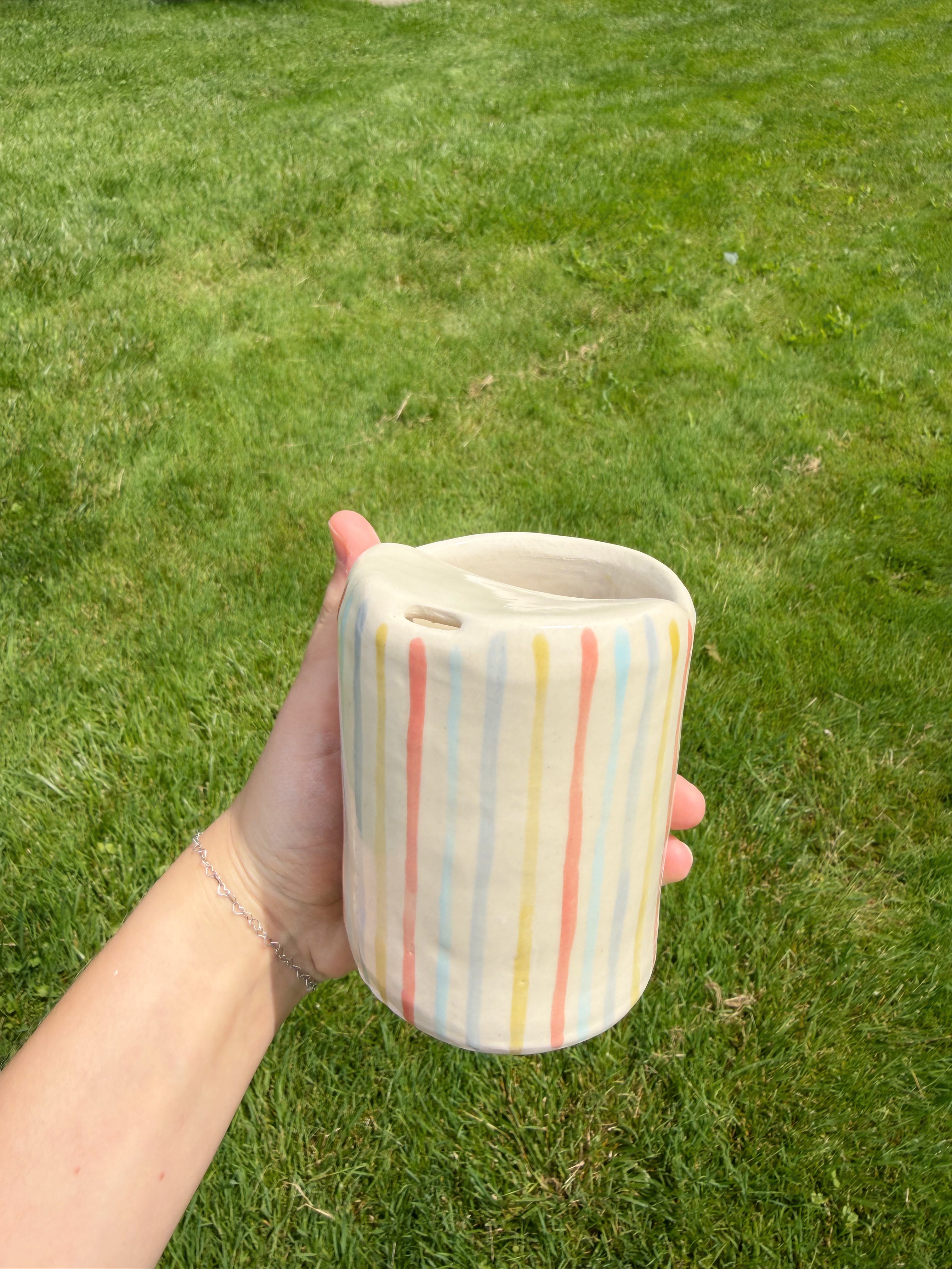 The Boardwalk Stripe Travel Mug