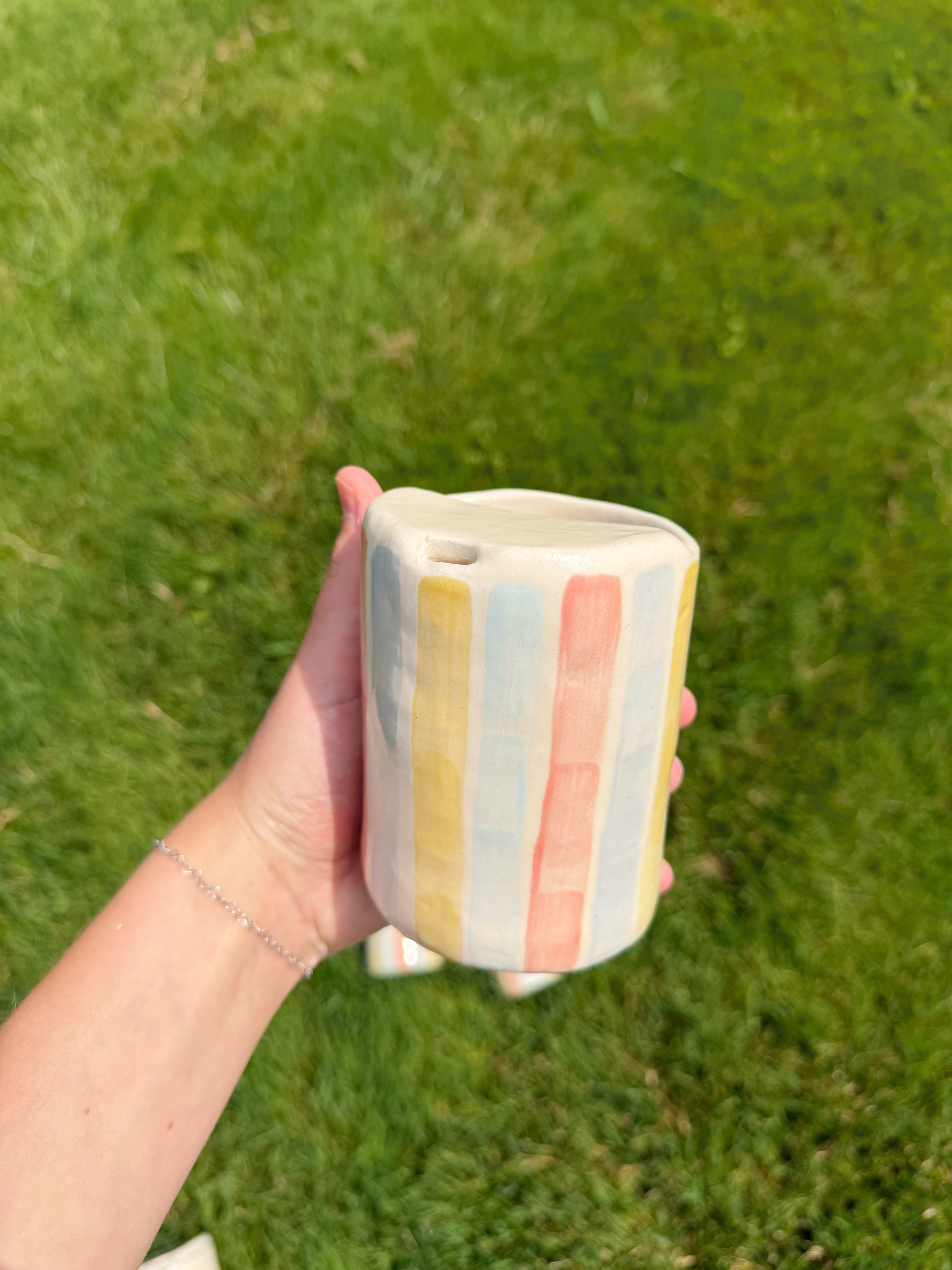The Cottage Stripe Travel Mug