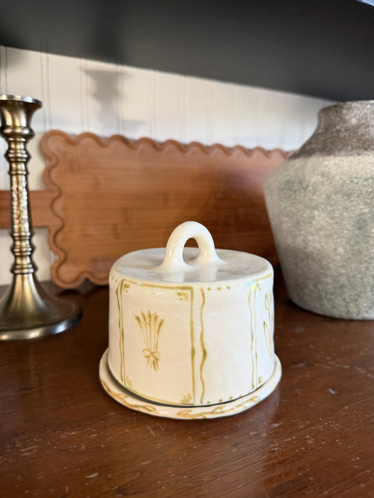 The Autumn Green Butter Dish
