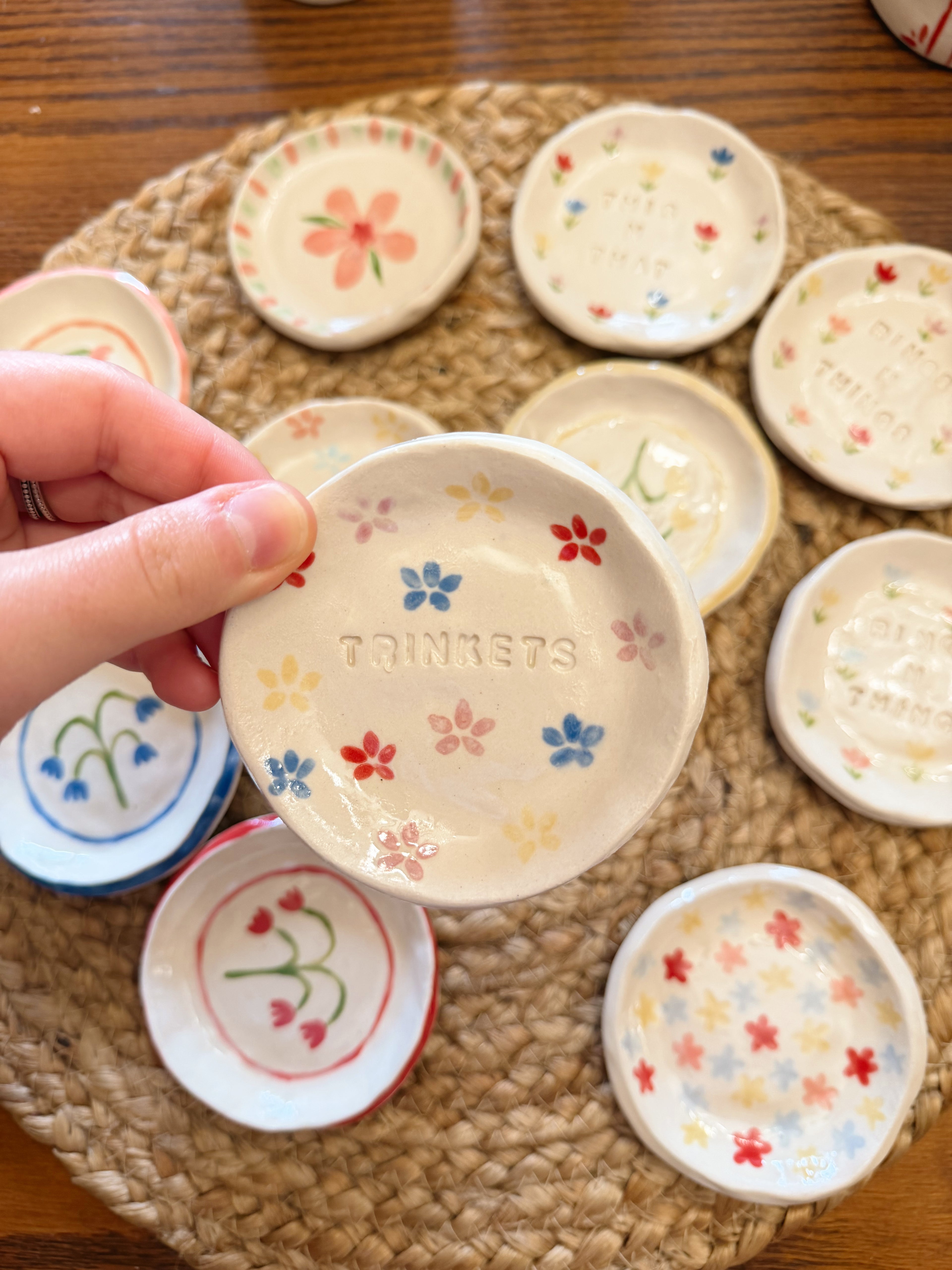 Floral Trinket Dish - ROYAL BLUE MIX