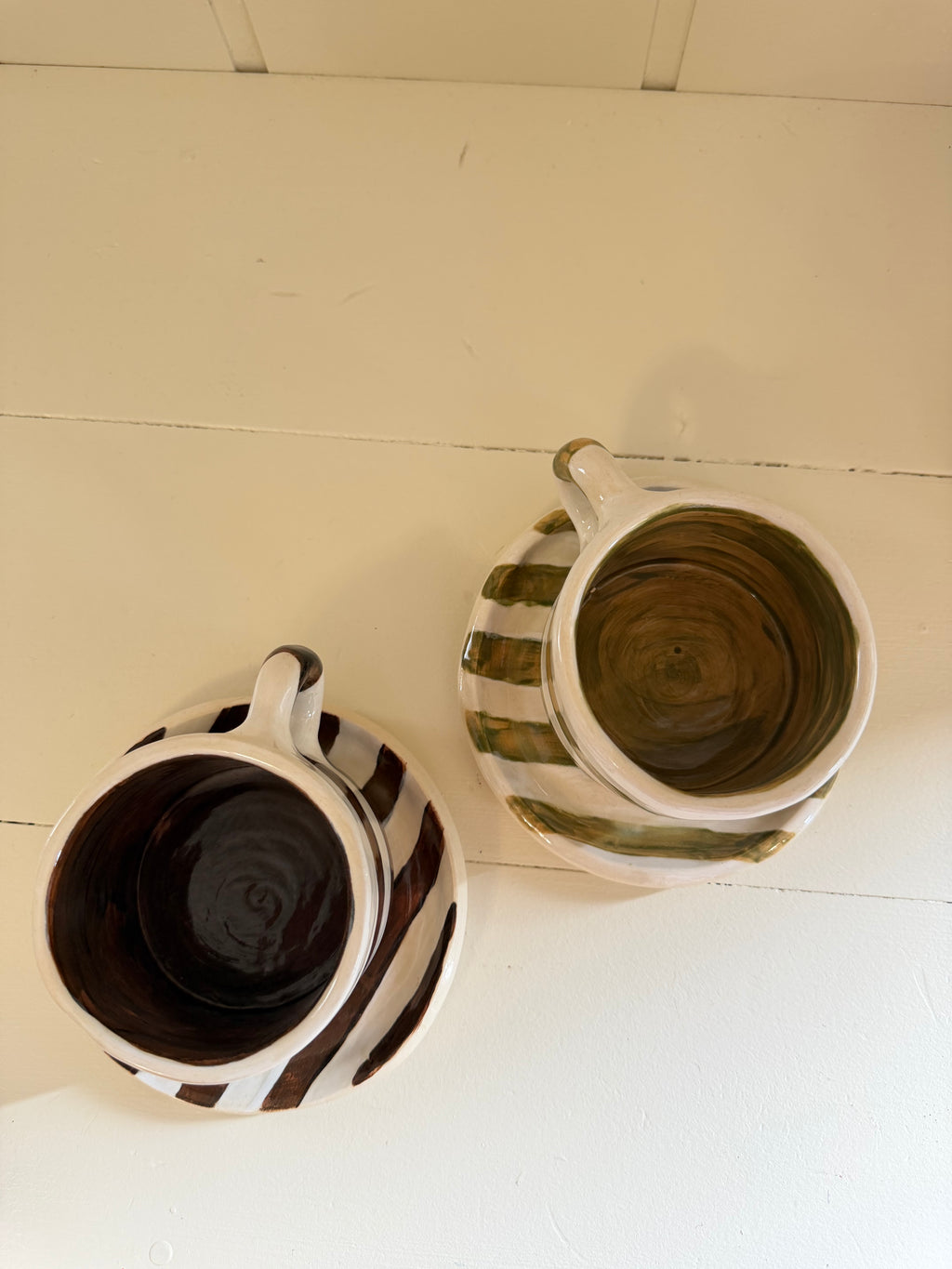 The Mini Harvest Mug & Saucer Set - DARK BROWN
