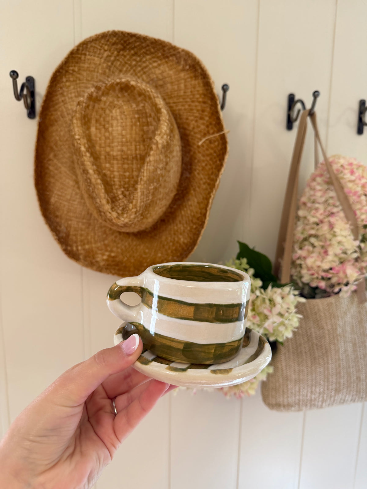The Mini Harvest Mug & Saucer Set - AUTUMN GREEN