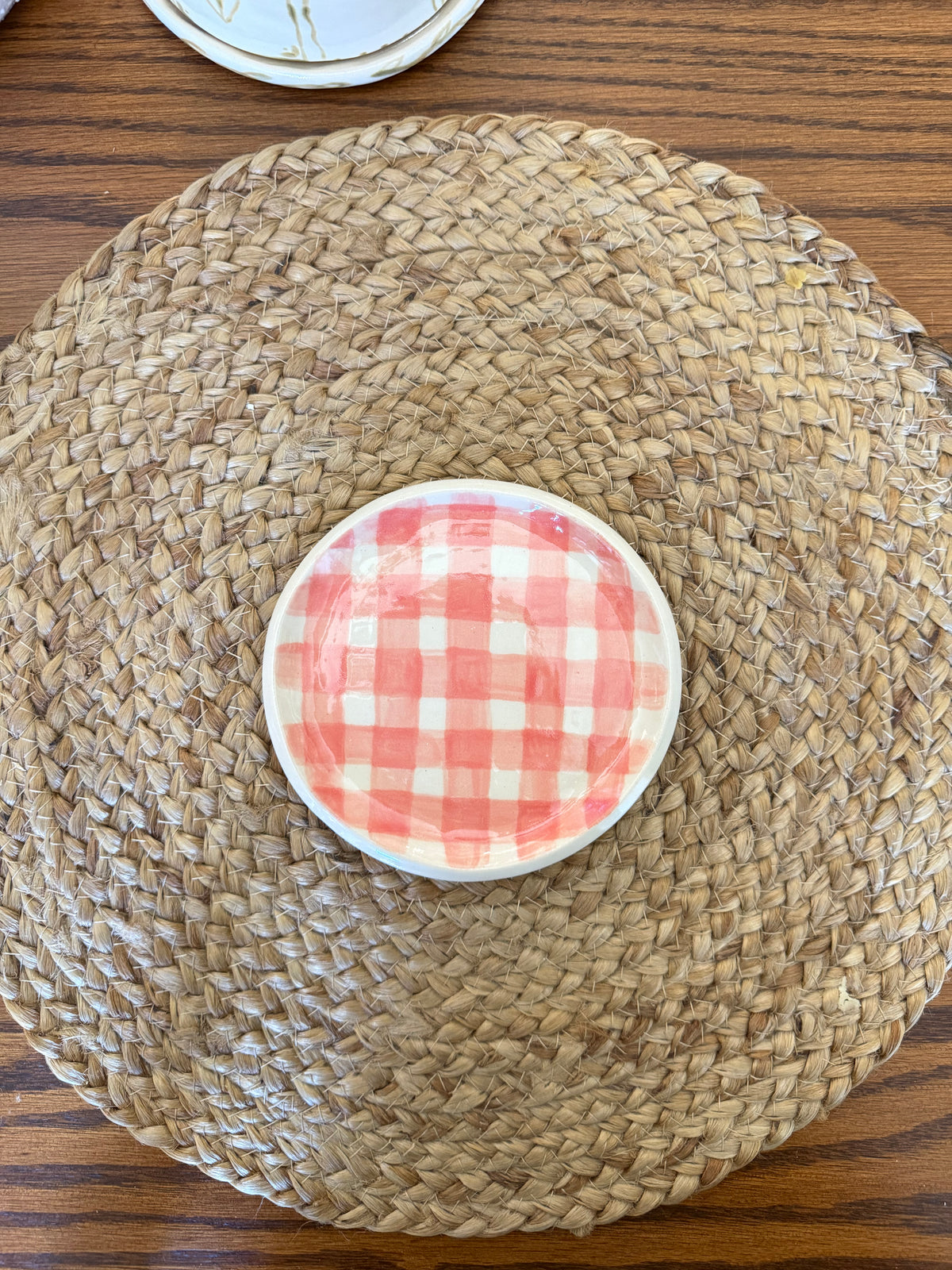 The Autumn Picnic Saucer - CORAL