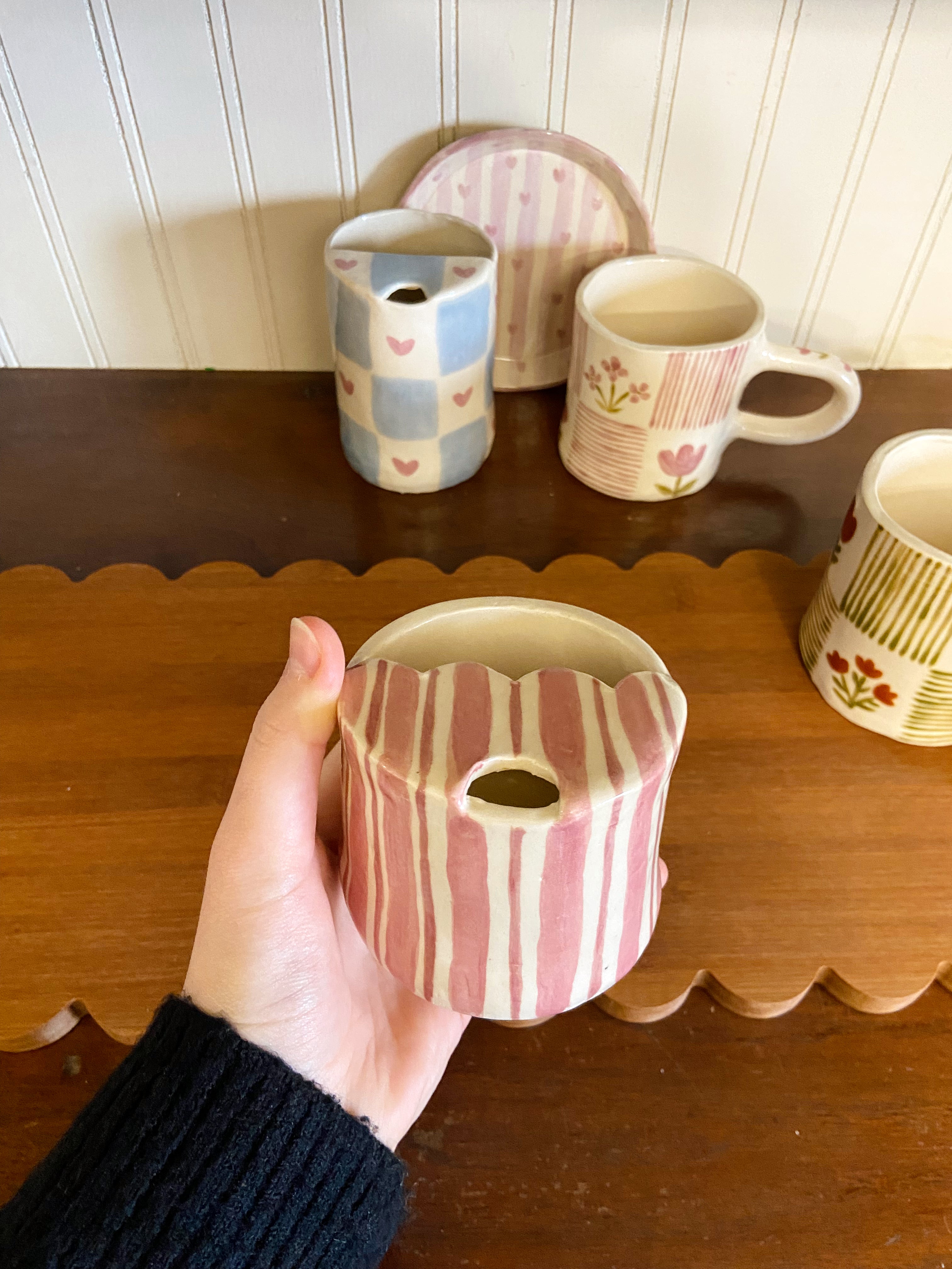 On-The-Go Mini Cup - Pink Stripes